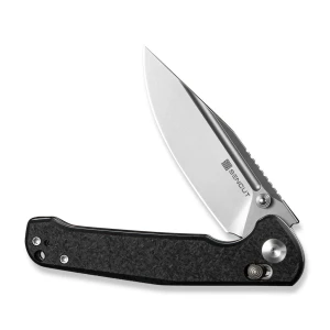 Cuțit pliabil, sencut, glenspar s25046-2, lamă 9cr18mov 3.45 inch, mâner g10 shredded negru, crossbar lock Thumbnail 3