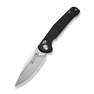 Cuțit pliabil, sencut, glenspar s25046-2, lamă 9cr18mov 3.45 inch, mâner g10 shredded negru, crossbar lock Thumbnail 2