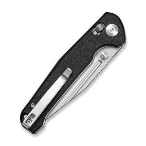 Cuțit pliabil, sencut, glenspar s25046-2, lamă 9cr18mov 3.45 inch, mâner g10 shredded negru, crossbar lock Thumbnail 5