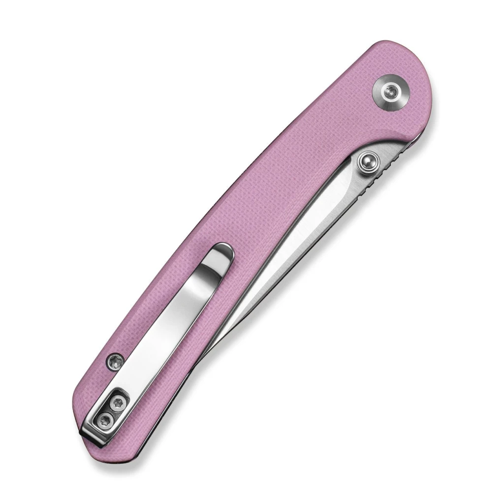 Складной нож, sencut, skelfin s25007-3, клинок 9cr18mov 3.3 дюйма, рукоять g10 розовая, button lock 5