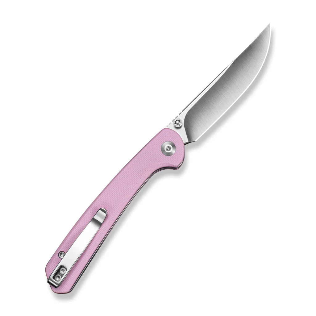 Складной нож, sencut, skelfin s25007-3, клинок 9cr18mov 3.3 дюйма, рукоять g10 розовая, button lock 15