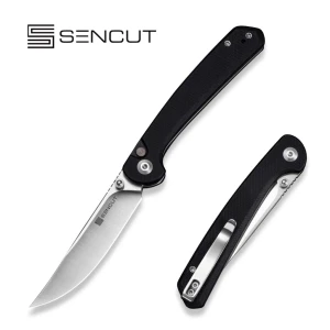 Складной нож, sencut, skelfin s25007-2, сталь 9cr18mov 3.3 дюйма, рукоять g10 черная, button lock