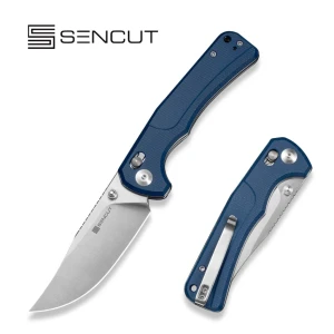 Складной нож, sencut, slybolt s25001a-2, сталь 9cr18mov 91.2мм, рукоять canvas micarta синий, замок crossbar lock