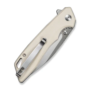 Cuțit pliabil, sencut, stratex s25055-2, lamă 9cr18mov 80.6mm, mâner g10 fildeș, liner lock Thumbnail 5