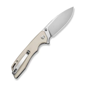 Cuțit pliabil, sencut, stratex s25055-2, lamă 9cr18mov 80.6mm, mâner g10 fildeș, liner lock Thumbnail 15