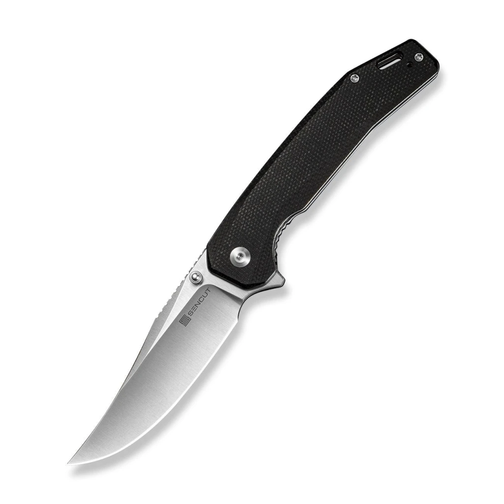 Складной нож, sencut, vornix s25038-2, клинок 9cr18mov 3.65 дюйма, рукоять canvas micarta черная, liner lock 2