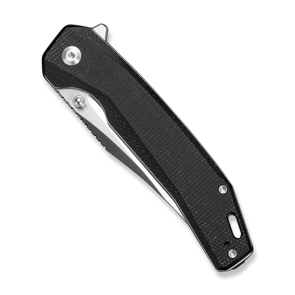 Складной нож, sencut, vornix s25038-2, клинок 9cr18mov 3.65 дюйма, рукоять canvas micarta черная, liner lock 4