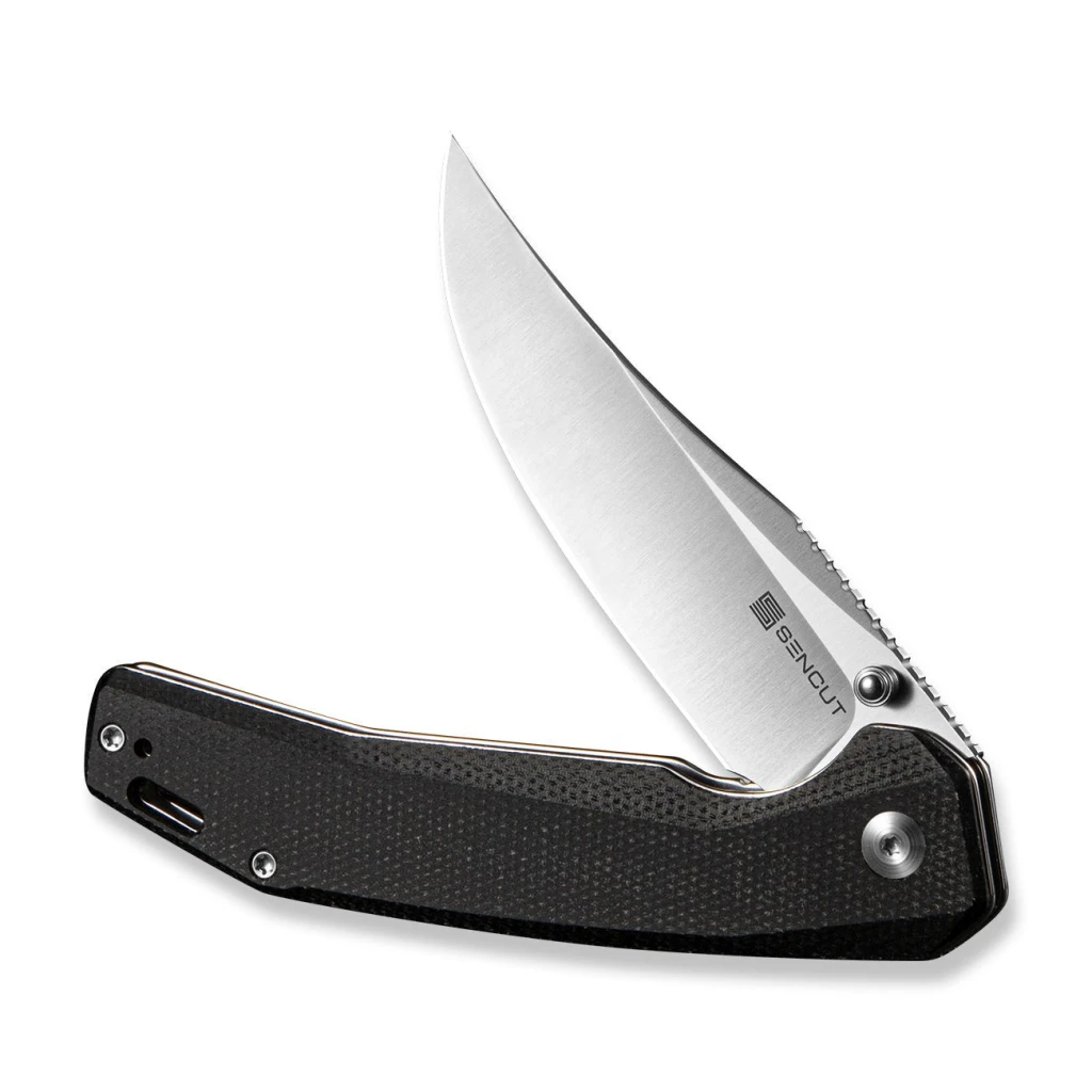 Складной нож, sencut, vornix s25038-2, клинок 9cr18mov 3.65 дюйма, рукоять canvas micarta черная, liner lock 3
