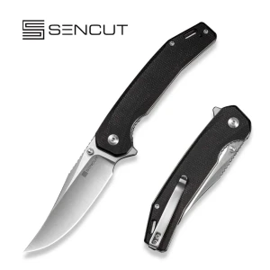 Складной нож, sencut, vornix s25038-2, клинок 9cr18mov 3.65 дюйма, рукоять canvas micarta черная, liner lock
