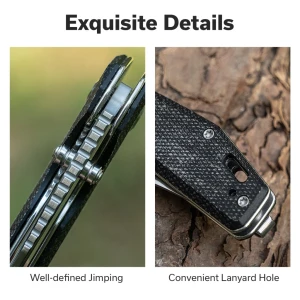 Складной нож, sencut, vornix s25038-2, клинок 9cr18mov 3.65 дюйма, рукоять canvas micarta черная, liner lock Thumbnail 11