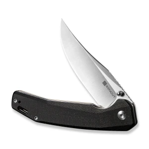 Складной нож, sencut, vornix s25038-2, клинок 9cr18mov 3.65 дюйма, рукоять canvas micarta черная, liner lock Thumbnail 3