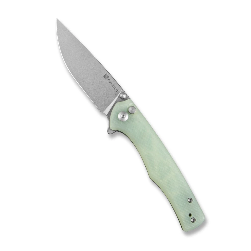 Складной нож, sencut, crowley s21012-1, сталь d2 3.48 дюйма, рукоять g10, кнопочный замок 3