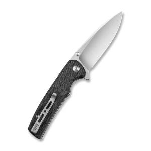 Складной нож, sencut, sachse s21007-1, сталь 9cr18mov 3.47 дюйма, рукоять микарта черная, button lock, керамические подшипники Thumbnail 2