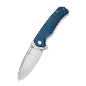 Складной нож, sencut, skarnax s24025-3, сталь 9cr18mov 3.79 дюйма, рукоять микарта синяя, лайнер-лок Thumbnail 14
