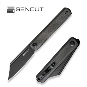 Cuțit front flipper, sencut, bronte sa08f, lamă 9cr18mov 85.8mm, mâner canvas micarta, liner lock