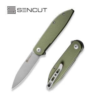 Cuțit flipper, sencut, bocll ii s22019-4, lamă d2 2.96 inch, mâner g10, liner lock