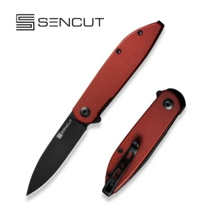 Флиппер-нож, sencut, bocll ii s22019-3, сталь d2 2.96 дюйма, рукоять g10 бордовая, лайнер-лок