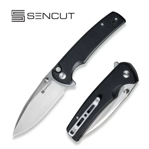 Cuțit pliabil, sencut, sachse s21007-5, lamă 9cr18mov 88.2mm, mâner g10, button lock