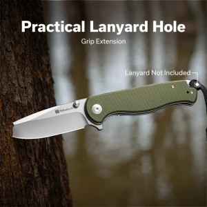 Cuțit pliabil, sencut, errant s23054b-2, lamă 9cr18mov 3.45 inch, mâner g10, liner lock Thumbnail 10
