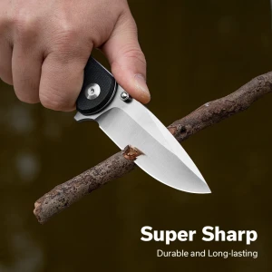 Cuțit pliabil, sencut, errant s23054b-3, lamă 9cr18mov 3.45 inch, mâner canvas micarta, liner lock Thumbnail 7
