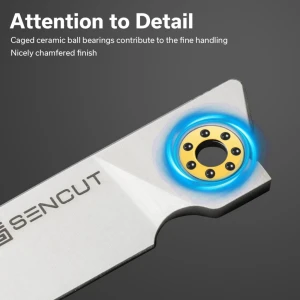 Cuțit pliabil, sencut, jubil s20029-3, lamă d2 74.9mm, mâner g10 gri, liner lock Thumbnail 8