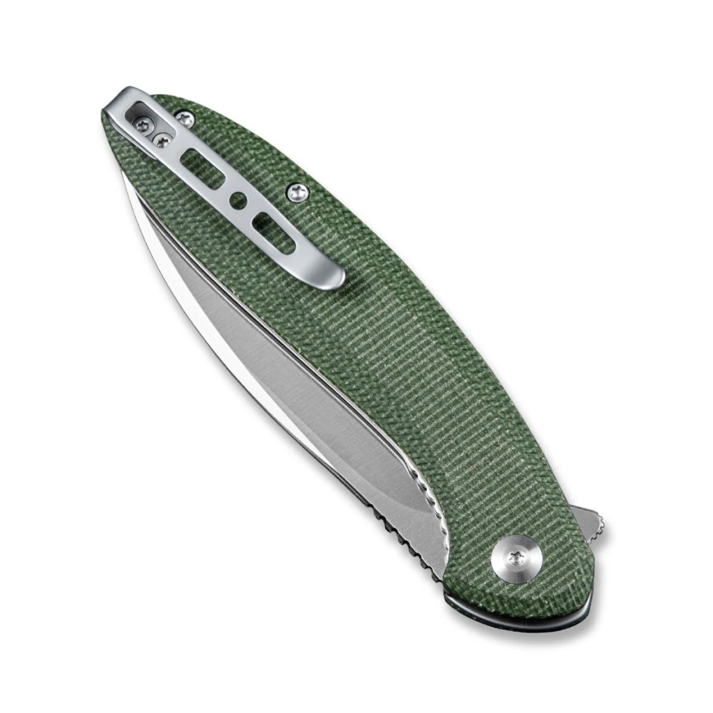 Cuțit flipper, sencut, san angelo s21003-3, lamă 9cr18mov 3.48 inch, mâner micarta, liner lock 6