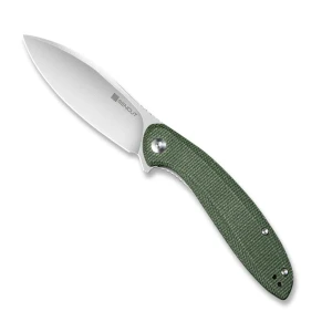 Cuțit flipper, sencut, san angelo s21003-3, lamă 9cr18mov 3.48 inch, mâner micarta, liner lock Thumbnail 3