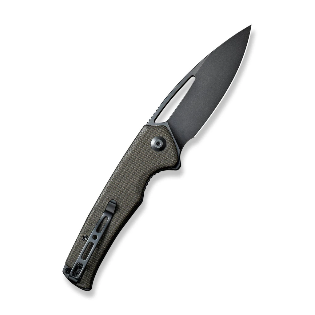 Cuțit flipper, sencut, mims s21013-3, lamă 9cr18mov 3.48 inch, mâner canvas micarta, liner lock 2