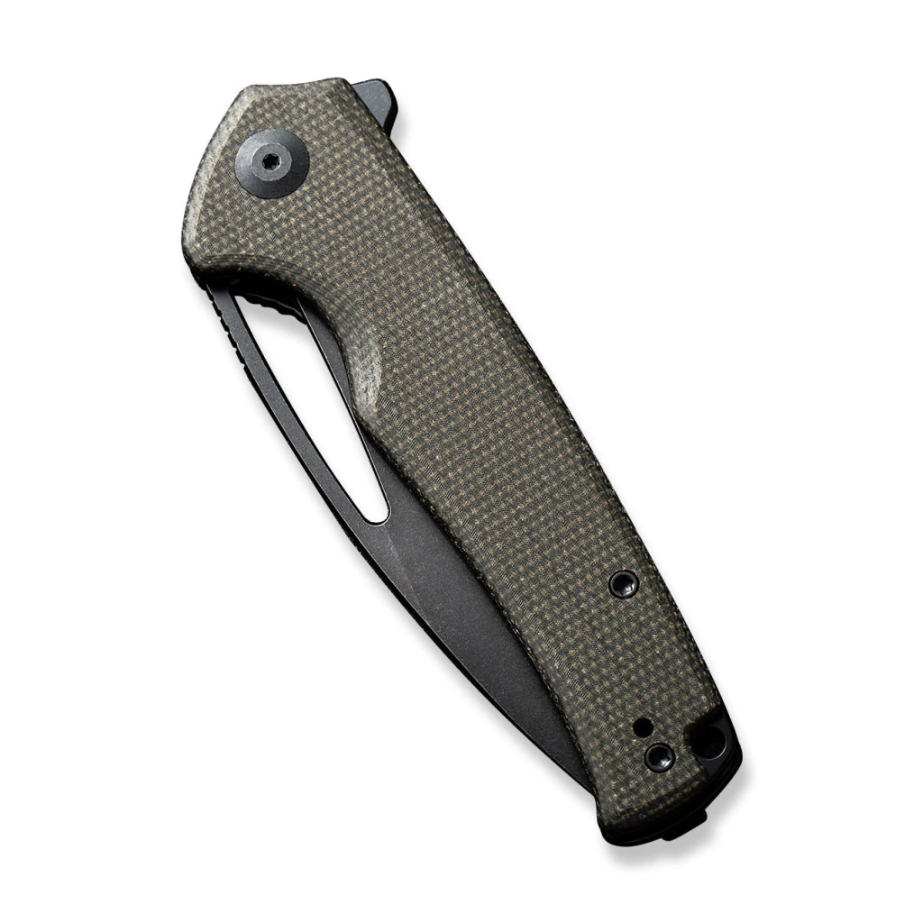 Cuțit flipper, sencut, mims s21013-3, lamă 9cr18mov 3.48 inch, mâner canvas micarta, liner lock 5