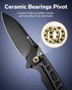 Складной нож, sencut, borzam s23077-3, сталь 9cr18mov 3.46 дюйма, рукоять canvas micarta, liner lock Thumbnail 7