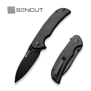 Складной нож, sencut, borzam s23077-3, сталь 9cr18mov 3.46 дюйма, рукоять canvas micarta, liner lock