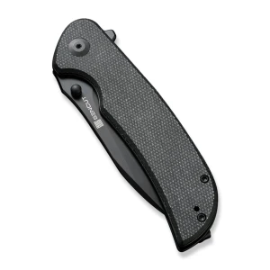 Складной нож, sencut, borzam s23077-3, сталь 9cr18mov 3.46 дюйма, рукоять canvas micarta, liner lock Thumbnail 2