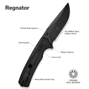 Складной нож, sencut, regnator s24057-1, сталь 9cr18mov 88.5мм, рукоять g10, лайнер-лок Thumbnail 12