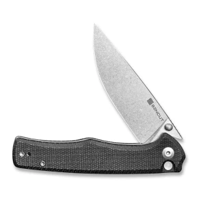 Cuțit pliabil, sencut, crowley s21012-2, lamă d2 3.48 inch, mâner micarta, blocare button lock Thumbnail 4