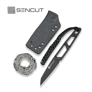 Нож с фиксированным клинком, sencut, texo s23095-1, сталь 9cr18mov, реверс танто, ножны kydex