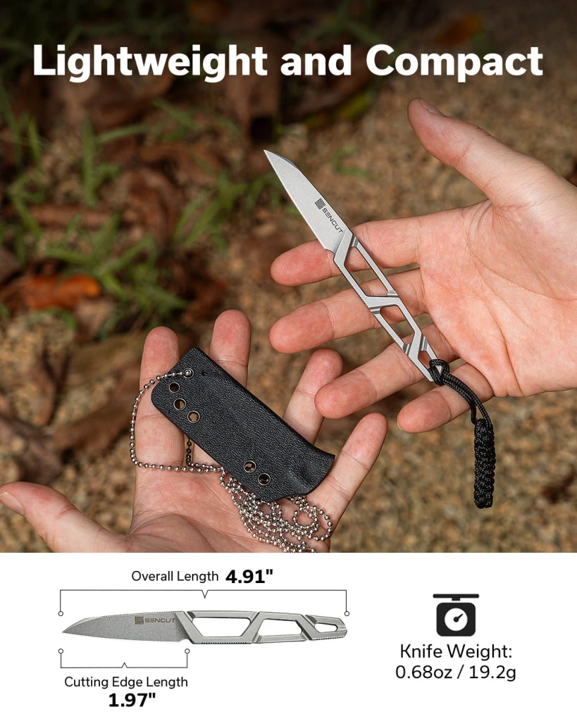 Фиксированный нож, sencut, texo s23095-2, сталь 9cr18mov, реверс танто, ножны kydex 8