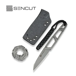 Фиксированный нож, sencut, texo s23095-2, сталь 9cr18mov, реверс танто, ножны kydex