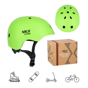 Шлем для роликов mt301 abisal green size s (52-56cm) helmet nils extreme
