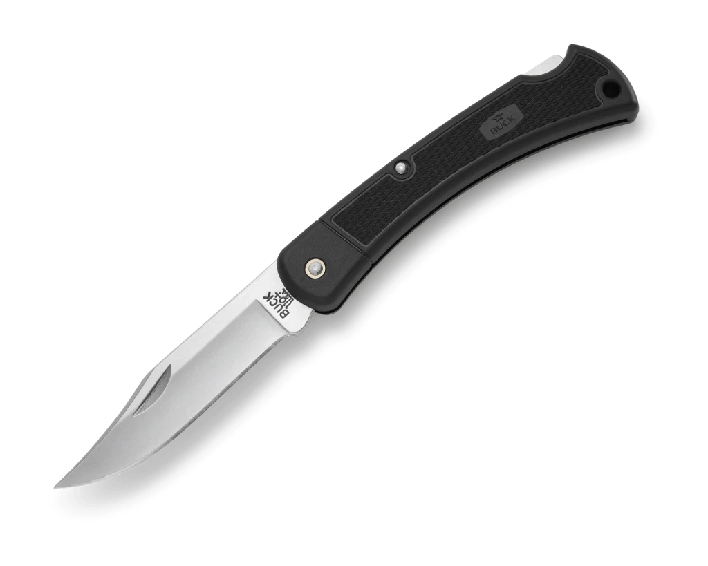 Cuțit de vânătoare pliabil buck 110 folding hunter lt, model 0110bkslt-c, lamă 420hc, mâner nailon, lungime lamă 9.5 cm 4