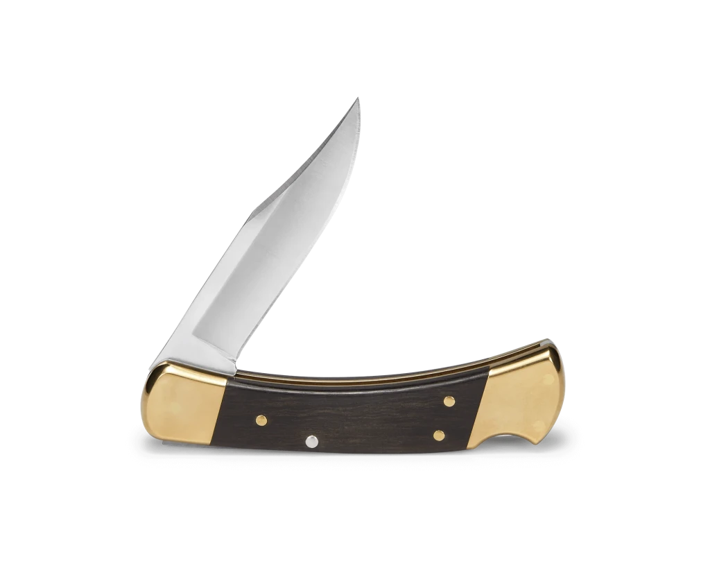 Складной охотничий нож buck 110 folding hunter, модель 0110brs-b, клинок 420hc, рукоять эбеновое дерево, длина клинка 9.5 см 2
