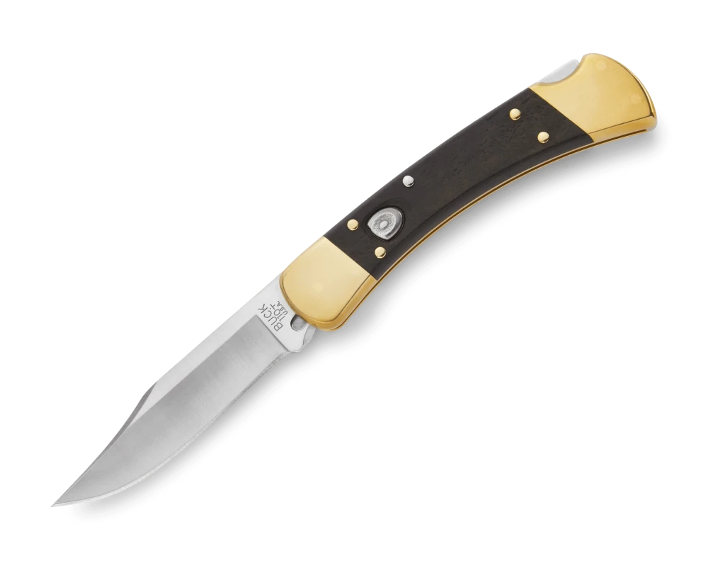 Cuțit pliabil buck 110, model 0110brsa-b, lamă 420hc, mâner wood, lungime lamă 9.5 cm 4