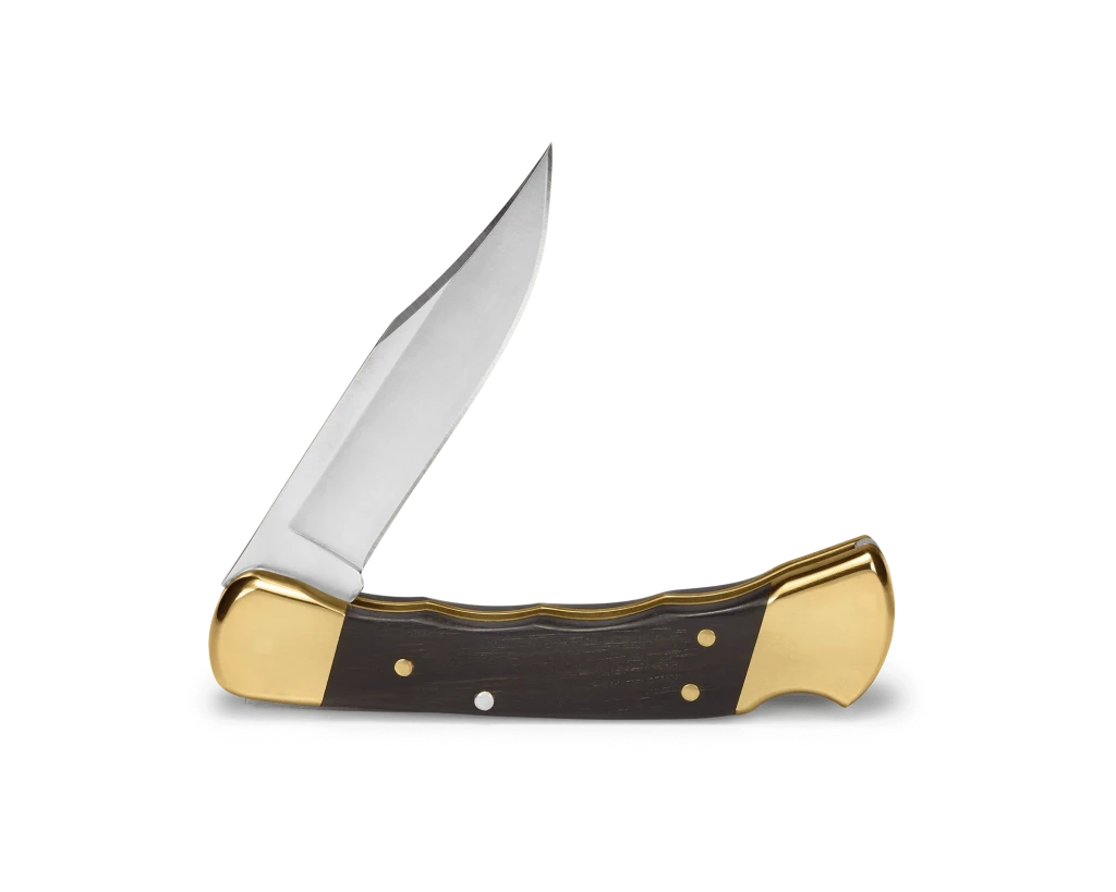 Складной охотничий нож buck 110 folding hunter, модель 0110brsfg-b, клинок 420hc, рукоять эбеновое дерево, длина клинка 9.5 см 3
