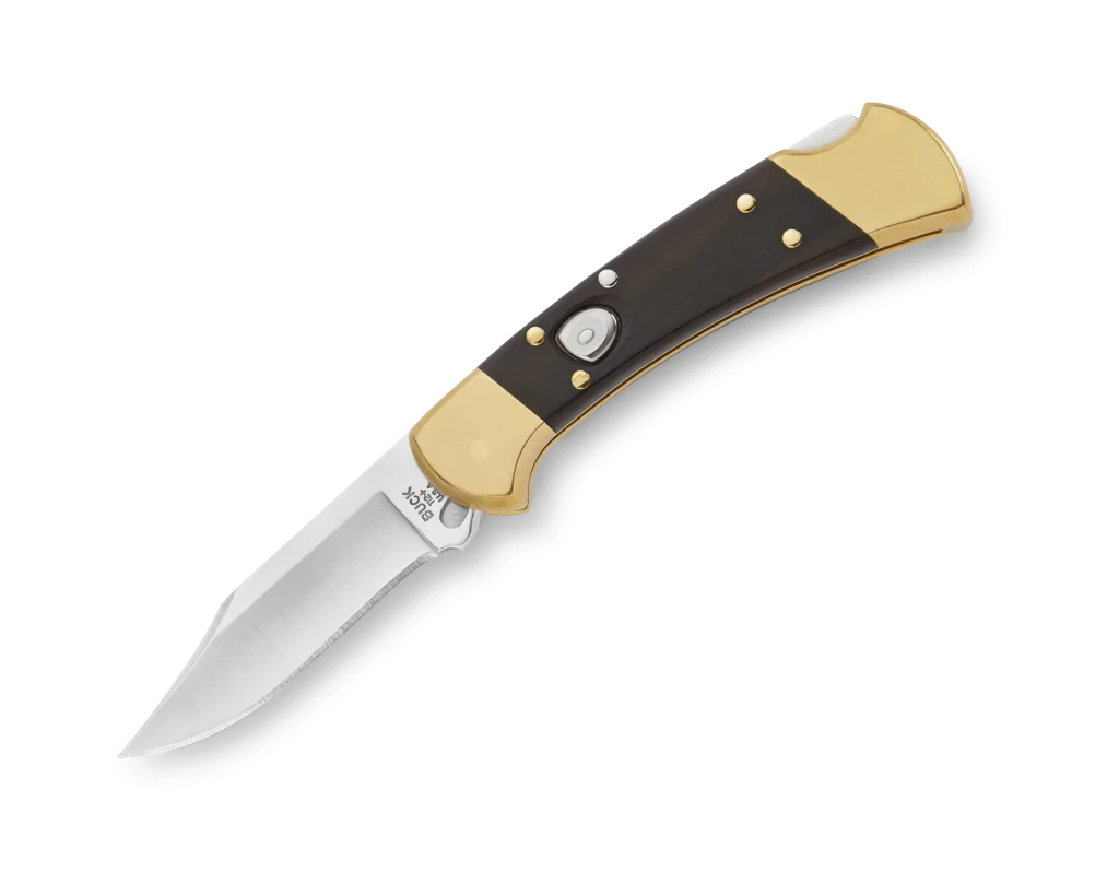 Складной нож buck 112, модель 0112brsa-b, клинок 420hc, рукоять эбеновое дерево, длина клинка 7.62 см 4