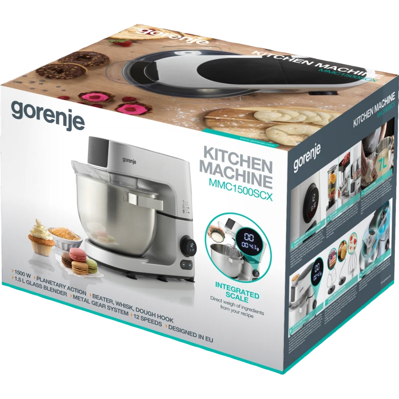 Кухонный комбайн gorenje mmc1500scx, нержавеющая сталь 5