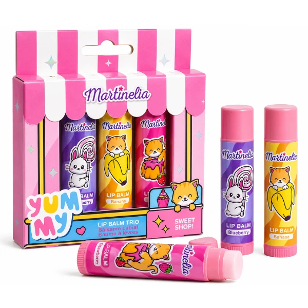 Martinelia set de balsamuri pentru buze „yummy”, 3×3.5 g 2