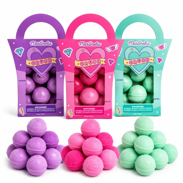 Martinelia set bombe efervescente pentru baie, 8×15 g 2