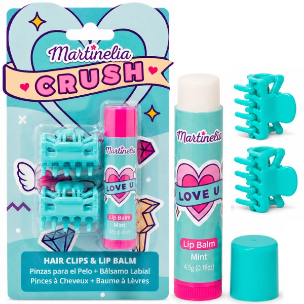 Martinelia set „agrafe pentru păr și balsam de buze”, 3 modele 3
