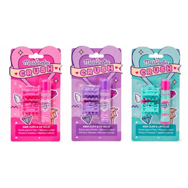 Martinelia set „agrafe pentru păr și balsam de buze”, 3 modele 6