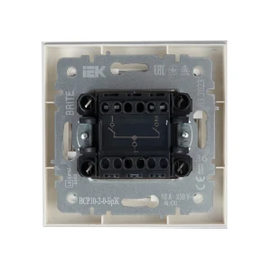 Двойной выключатель brite 10 a 220 - 240 в перламутровый iek Thumbnail 2