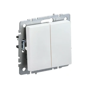Двойной выключатель brite 10 a 220 - 240 в перламутровый iek